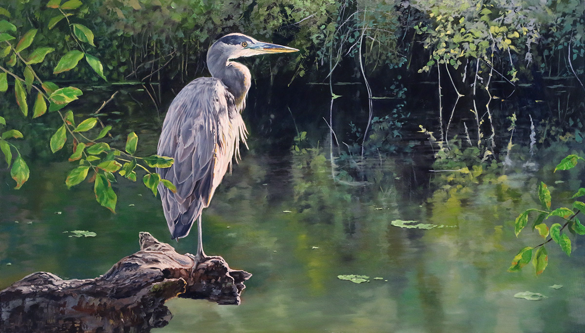Blue Heron on the Gulf Coast